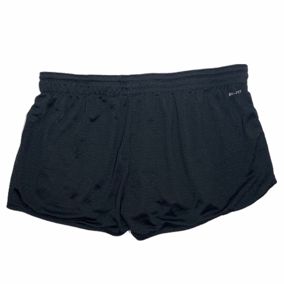Nike Wome's Athletic Shorts Black White Dri fit Gym Running Track Shorts Size XL - Picture 7 of 13